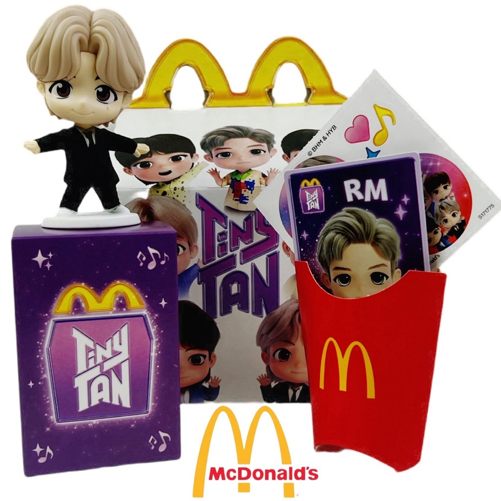 McDonald's Happy Meal TinyTAN Figure BTS Jung Kook & RM K Pop Throwback Ed - Picture 5 of 6